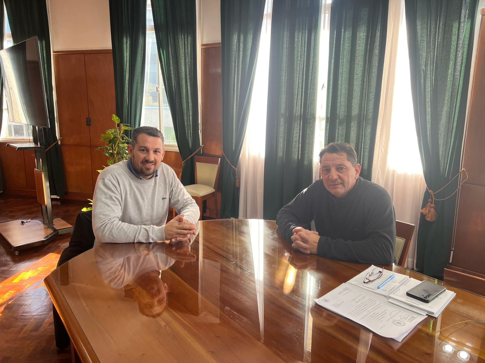 El concejal funense y el director de la delegación Santa Fe de Vialidad