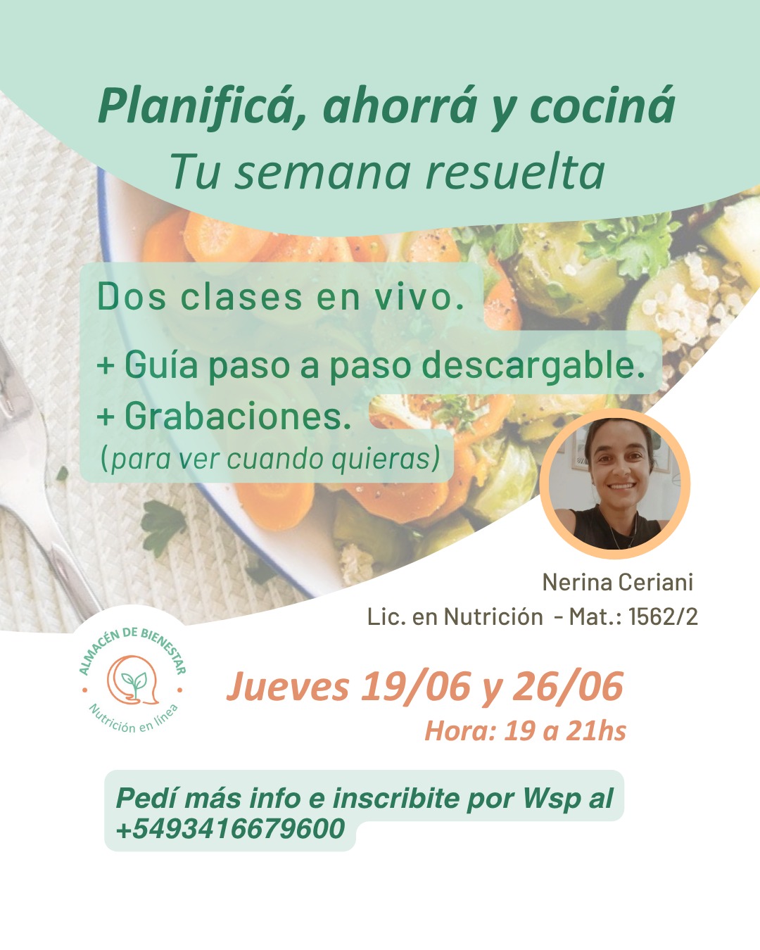 curso para aprender a ordenarse con las comidas
